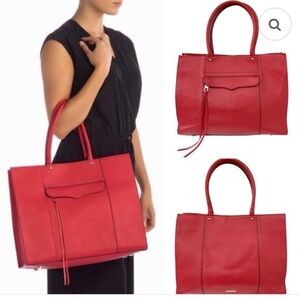 Rebecca Minkoff Leather Mab Red Tote